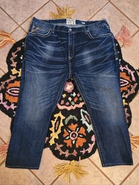 🔥🔥Ariat men's Dark Indigo M4 Relaxed Boot Cut Jeans🔥🔥 Size 44W X 30L